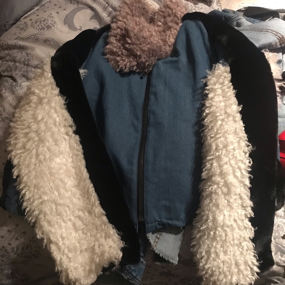 Shaci Faux Shearling Trim Jacket
